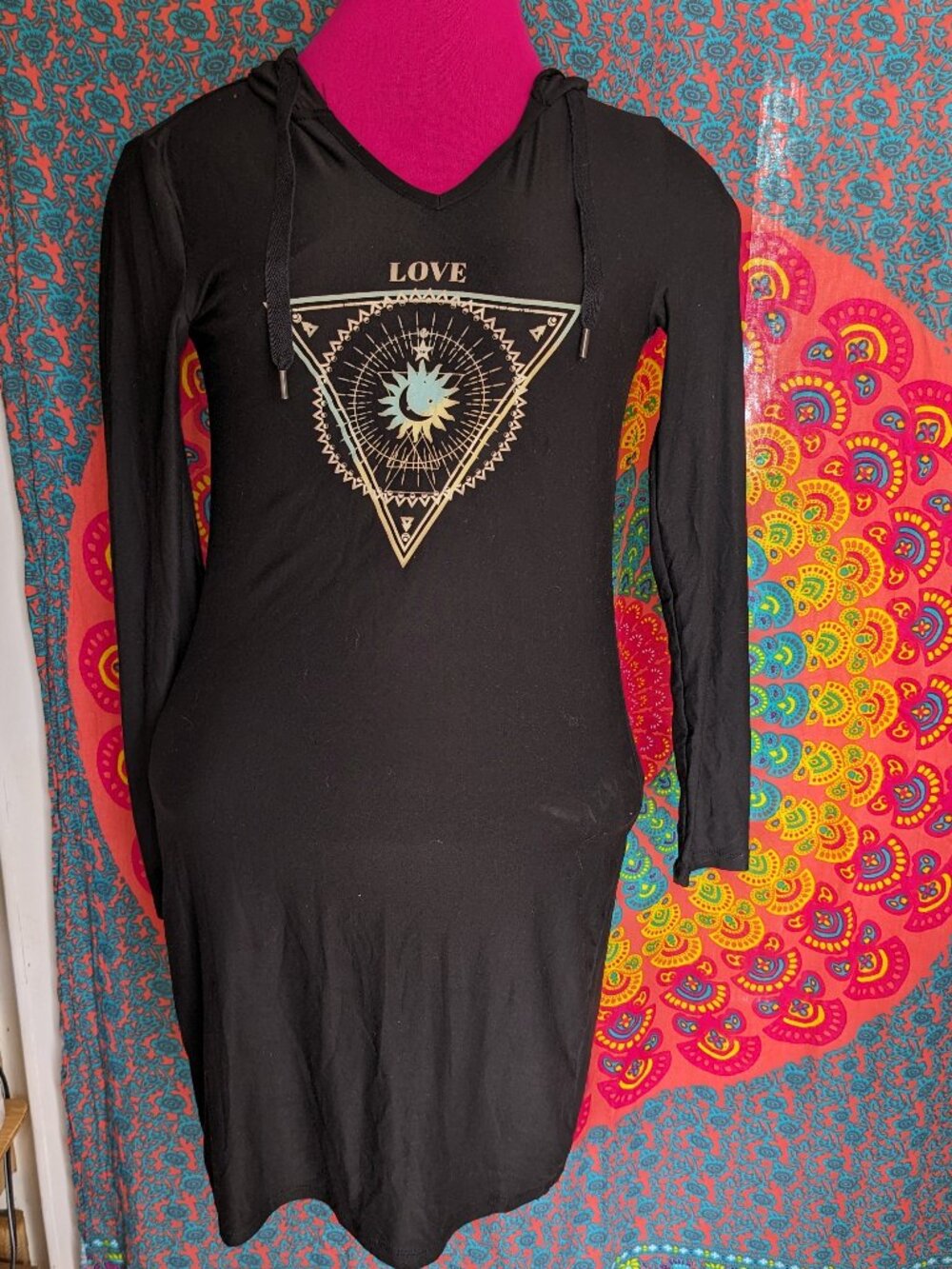 Love Bodycon Hoodie Dress Sz M *Fundraiser Item*